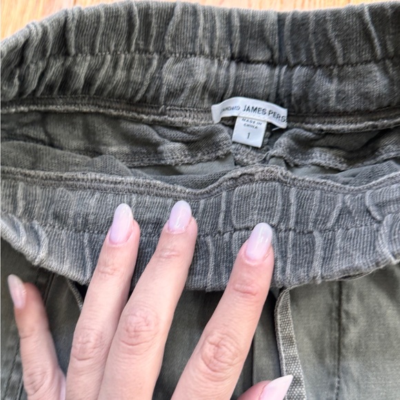 James Perse Charcoal Joggers with Ribbed Ankle Cuffs - Picture 3 of 6